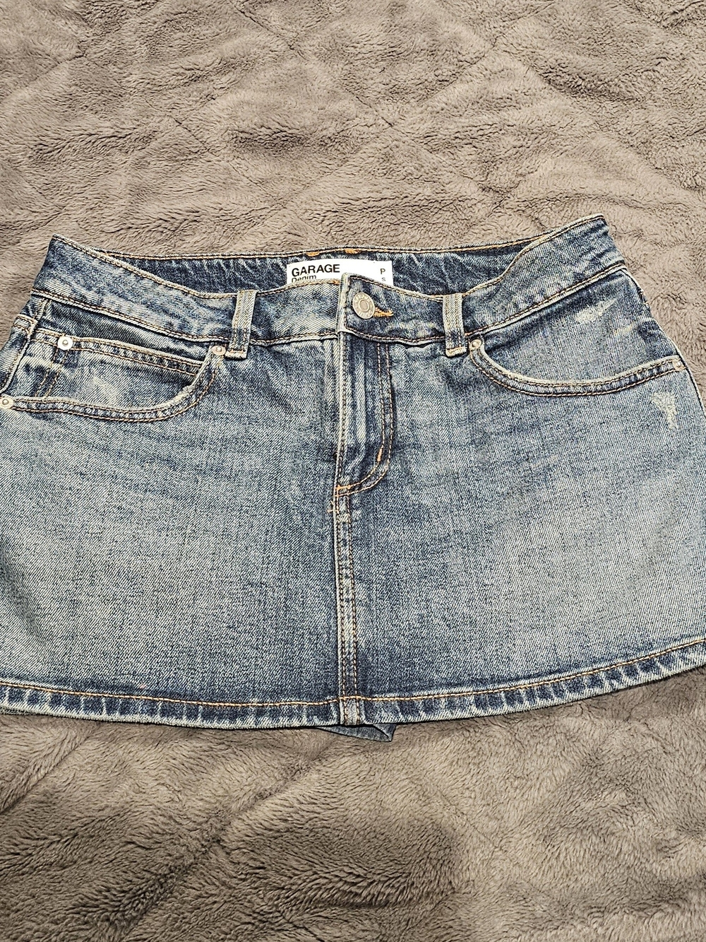Garage Light Blue Denim Skort